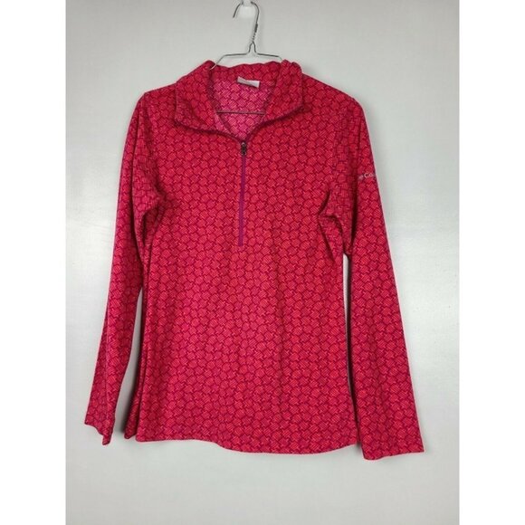 Columbia Tops - Columbia Fleece Pullover Red Pink Long Sleeve SZ S